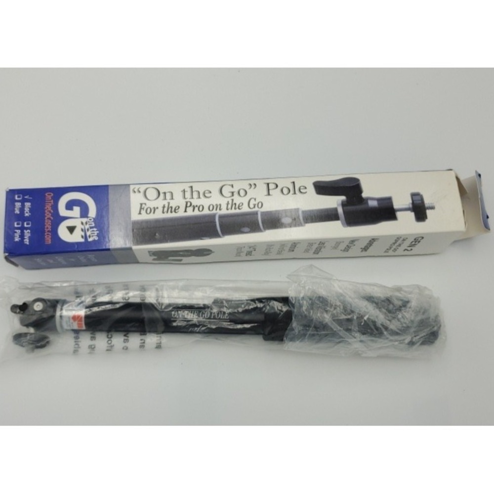 On The Go For GoPro 12-37.5" Extension Pole Black 1/4"‎ Thread Aluminum Selfie